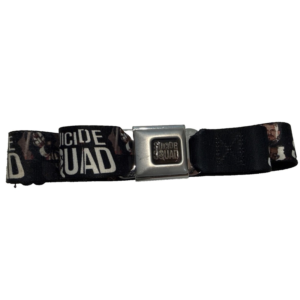 Buckle Down Suicide Squad Adjustable (27” to 48”) Belt Seatbelt Buckle Style